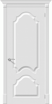 Межкомнатная дверь ПВХ Лилия, остеклённая, белая