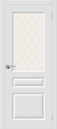 Межкомнатная дверь ПВХ Граффити-4, глухая, белый