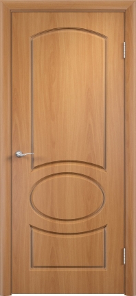 Межкомнатная дверь ПВХ Орбита, остеклённая, миланский орех